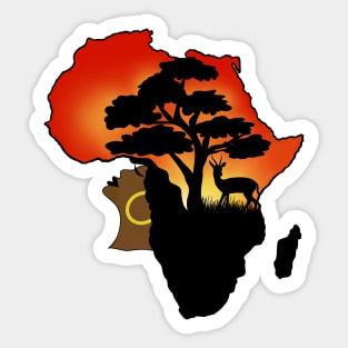 African American African Savanna Hair Art Sticker